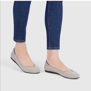 Rothy’s Retired The Flat Light Gray Flax Birdseye Round Toe Flats 7.5